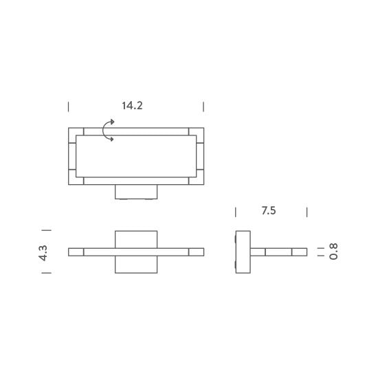 Spigolo Wall/Ceiling Dimensions