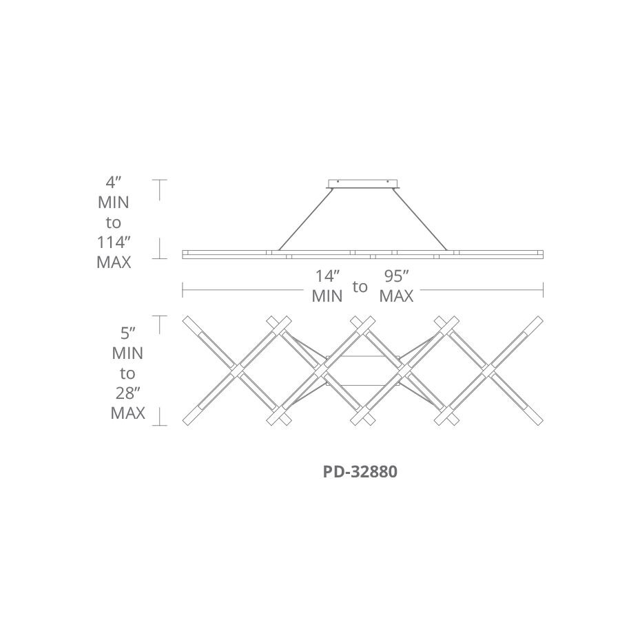 Scissors Suspension Dimensions
