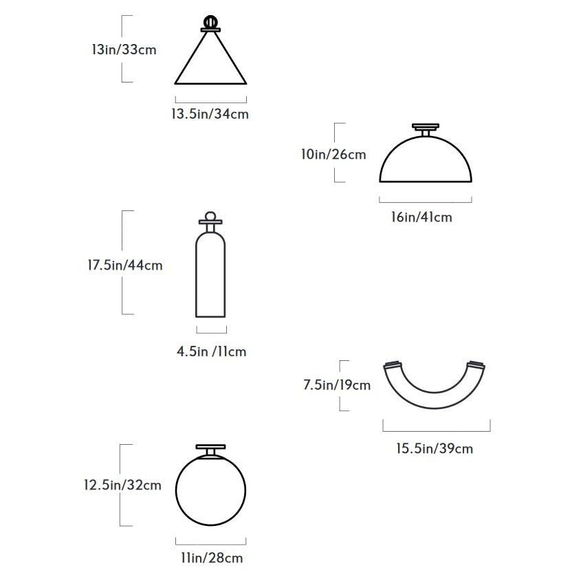 Shape Up 5-Piece Suspension Dimensions