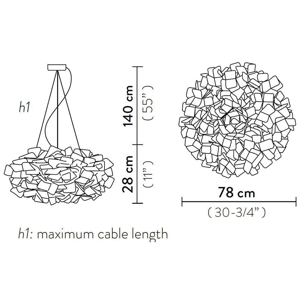 Clizia Large Suspension Dimensions