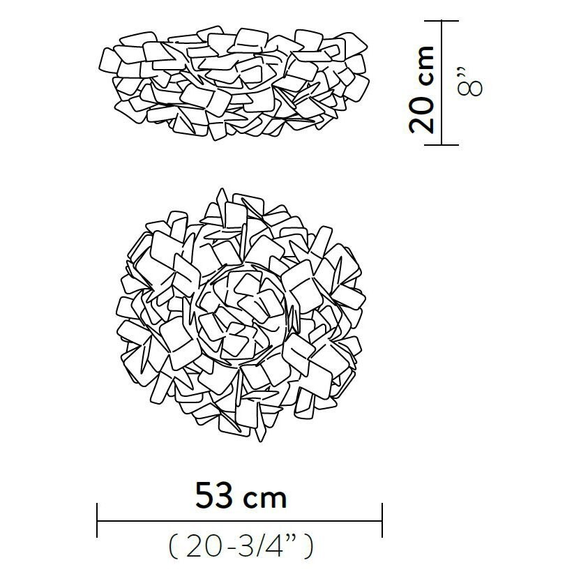 Clizia Medium Ceiling/Wall Dimensions