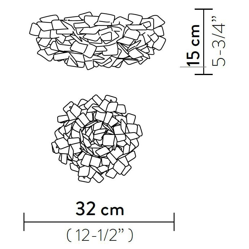 Clizia Mini Ceiling/Wall Dimensions