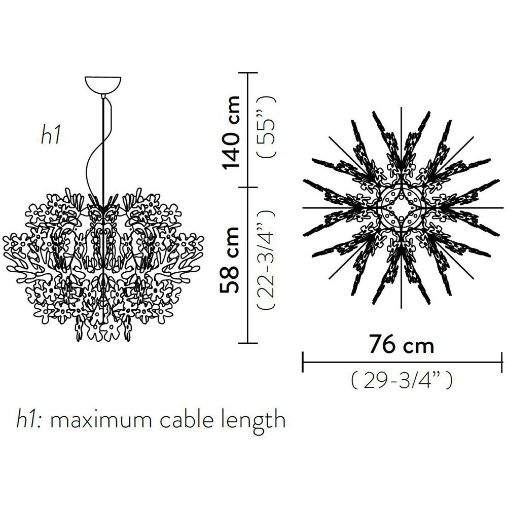 Fiorella Suspension Dimensions