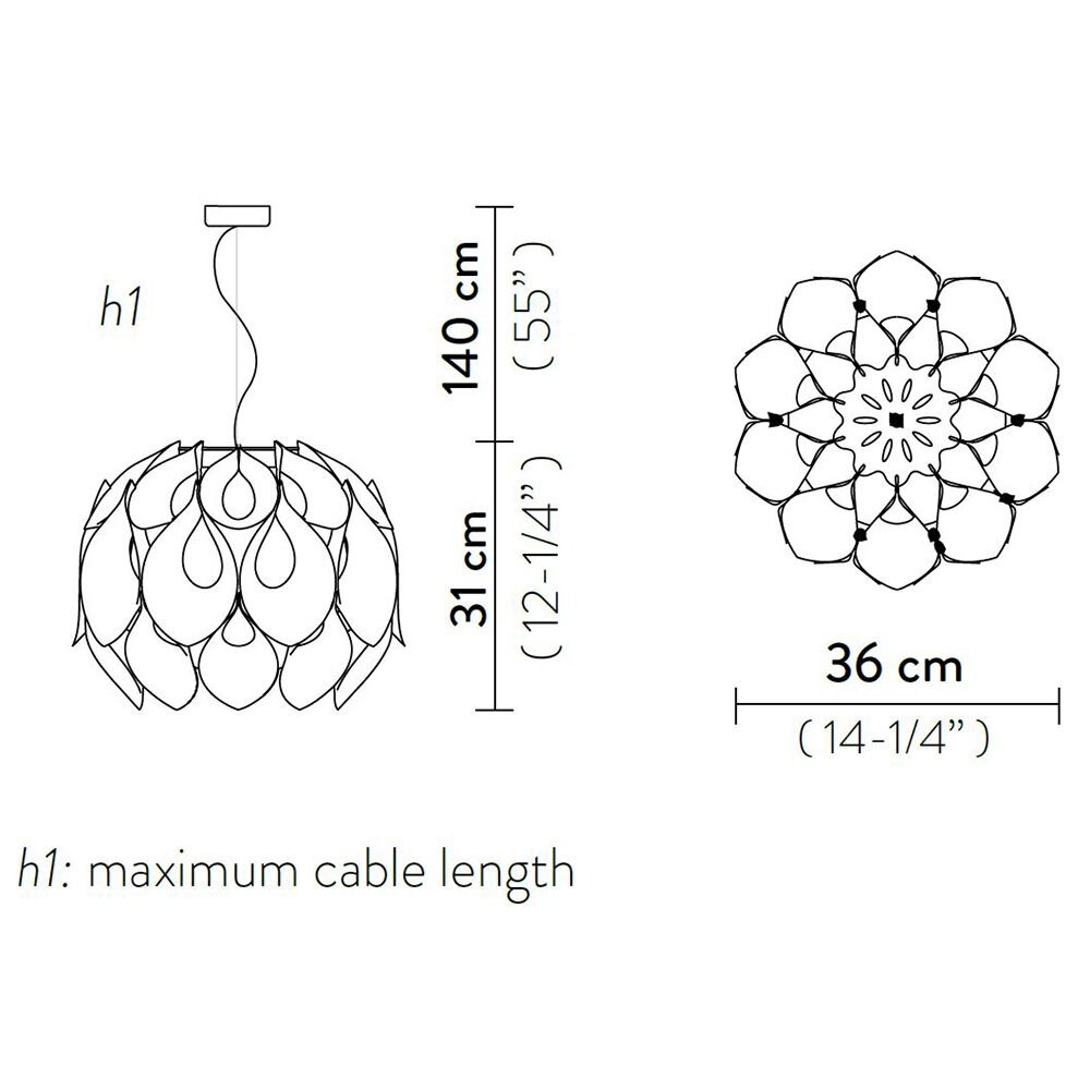 Flora Suspension Dimensions