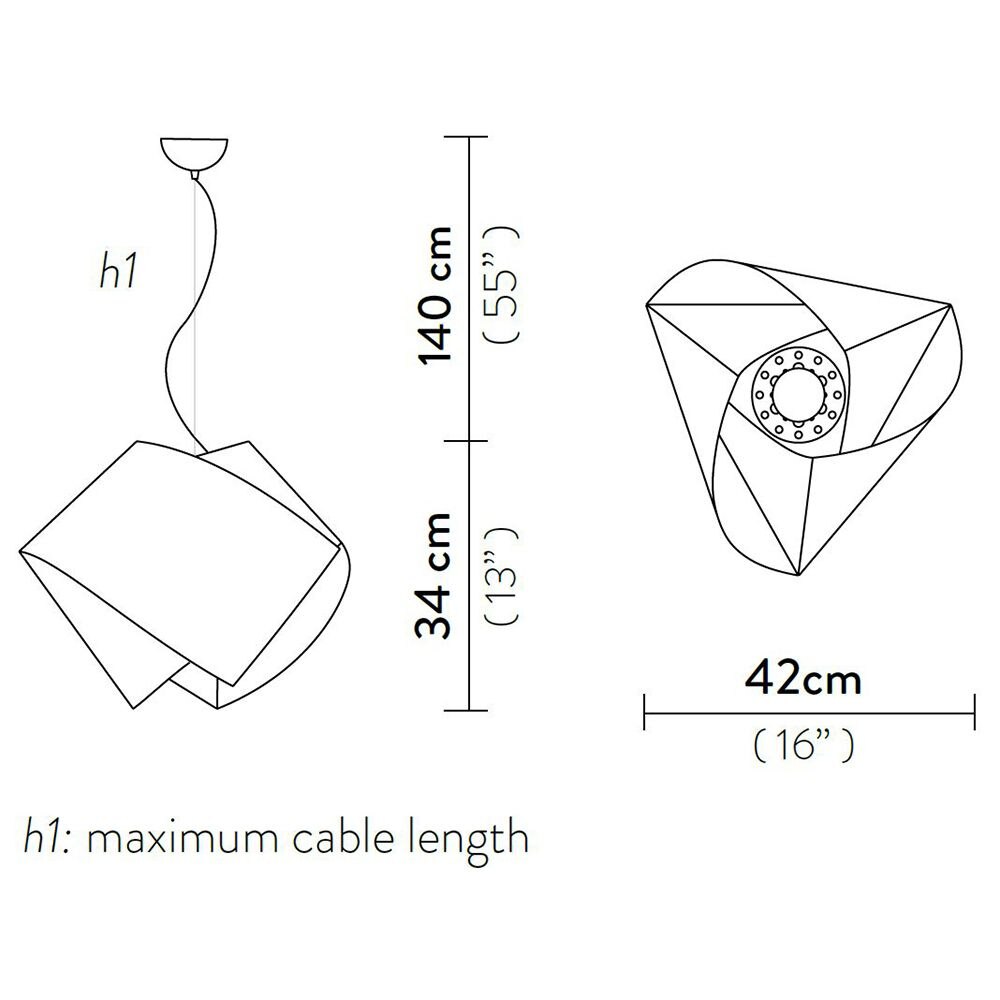 Gemmy Prisma Suspension Dimensions