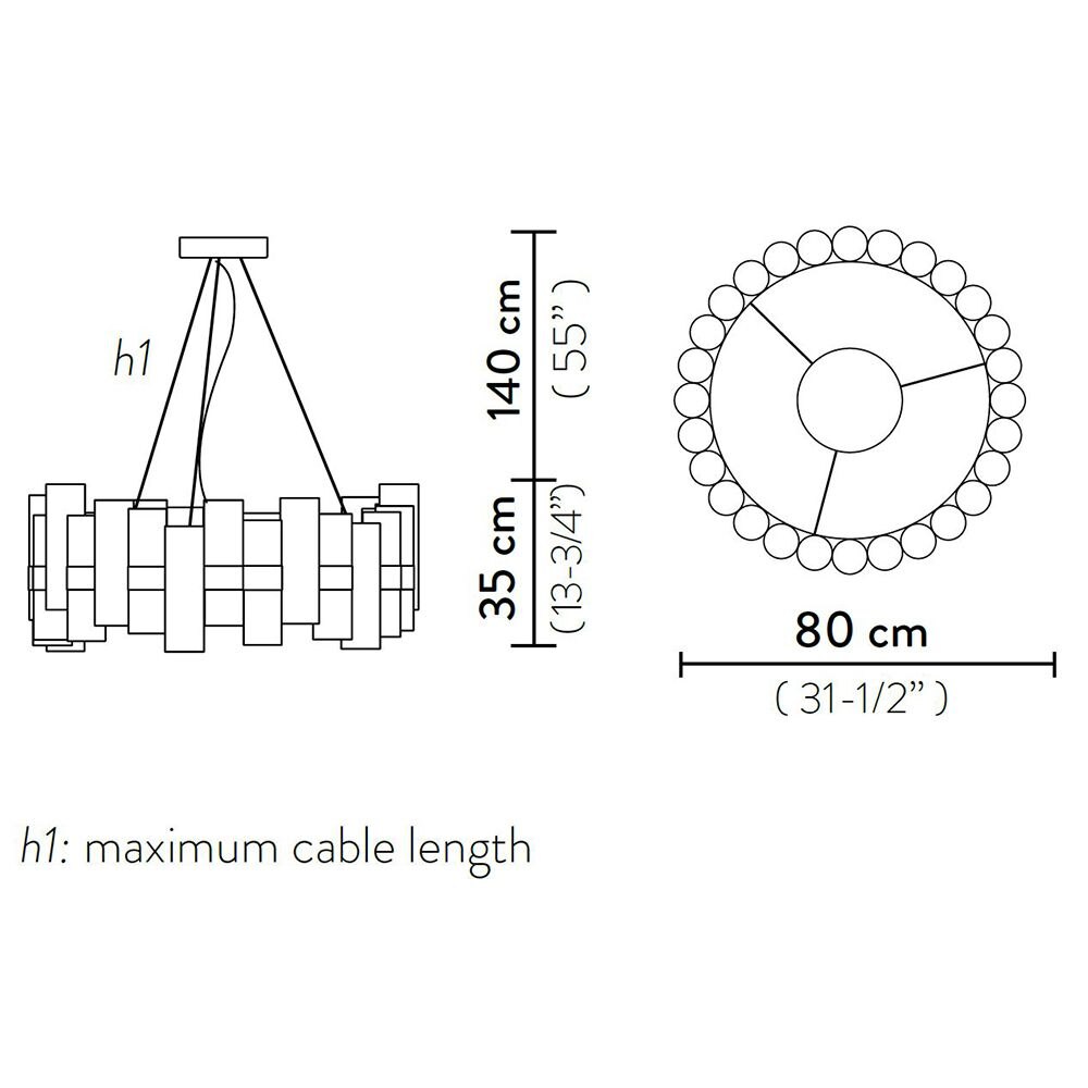 La Lollo Large Suspension Dimensions