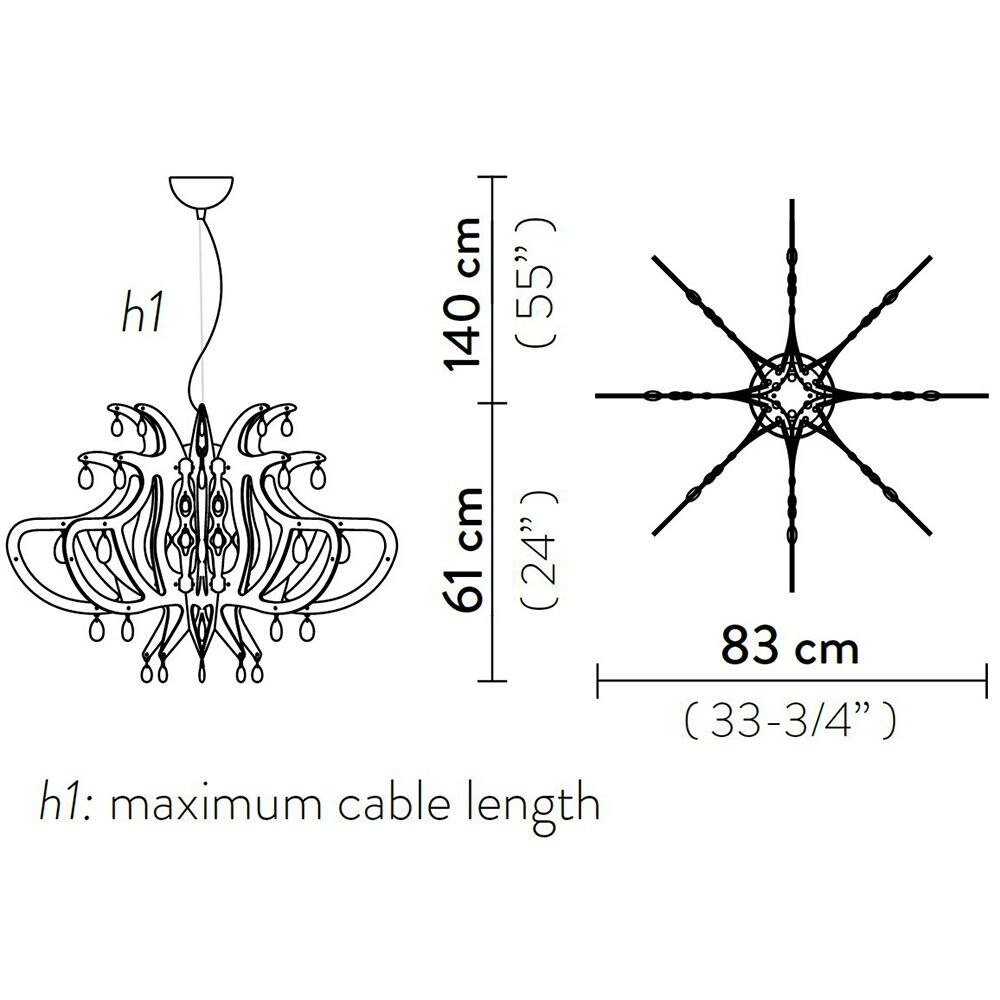 Medusa Suspension Dimensions