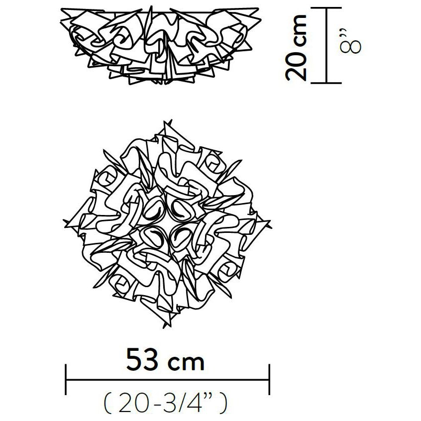 Veli Medium Ceiling/Wall Dimensions