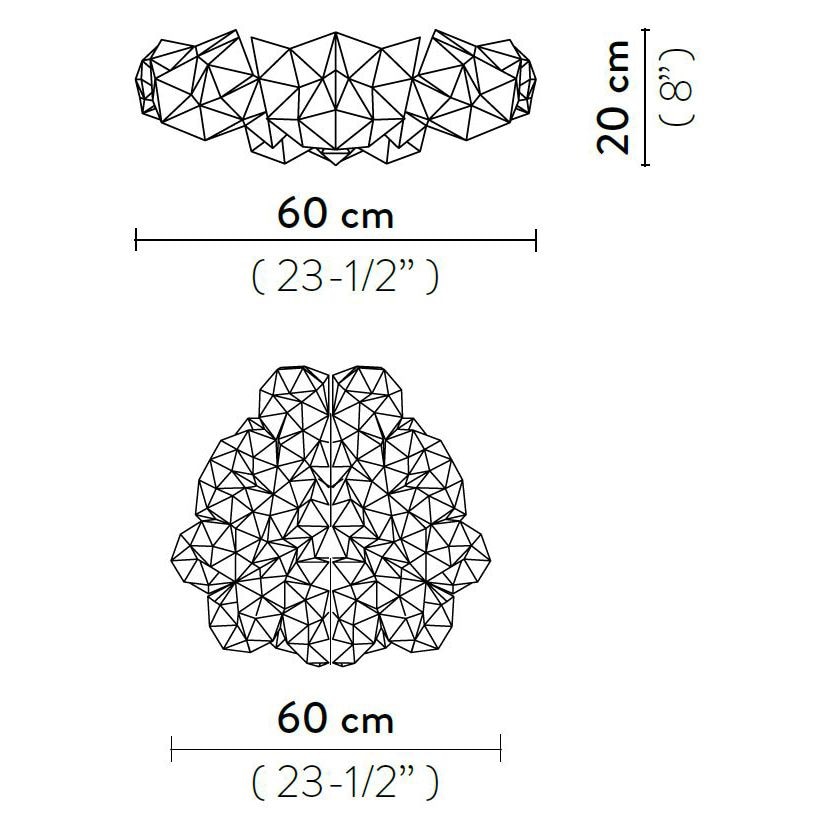 Drusa Ceiling/Wall Dimensions