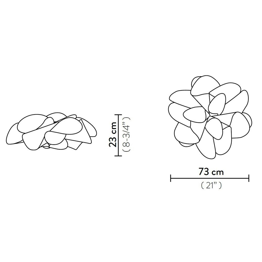 Etoile Ceiling/Wall Dimensions