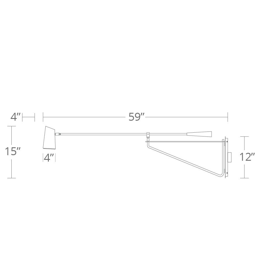 Stylus Spot Light Wall Dimensions