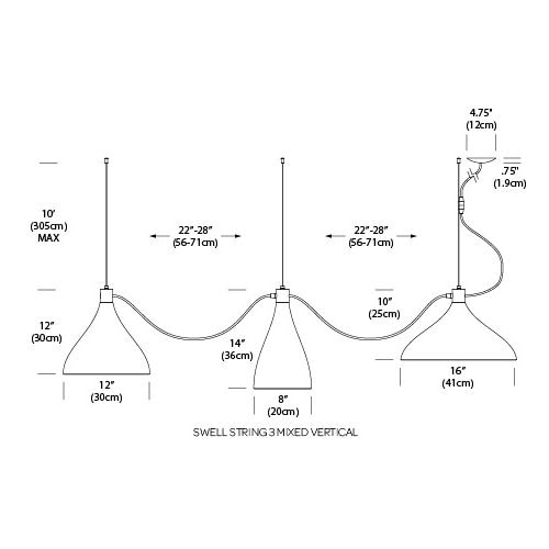 Swell String 3 Mixed Suspension Dimensions