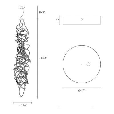 Doodle Vertical Suspension Dimensions