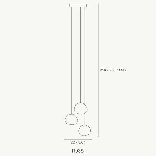 Mizu 3 Light Suspension Dimensions