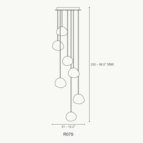 Mizu 7 Light Suspension Dimensions
