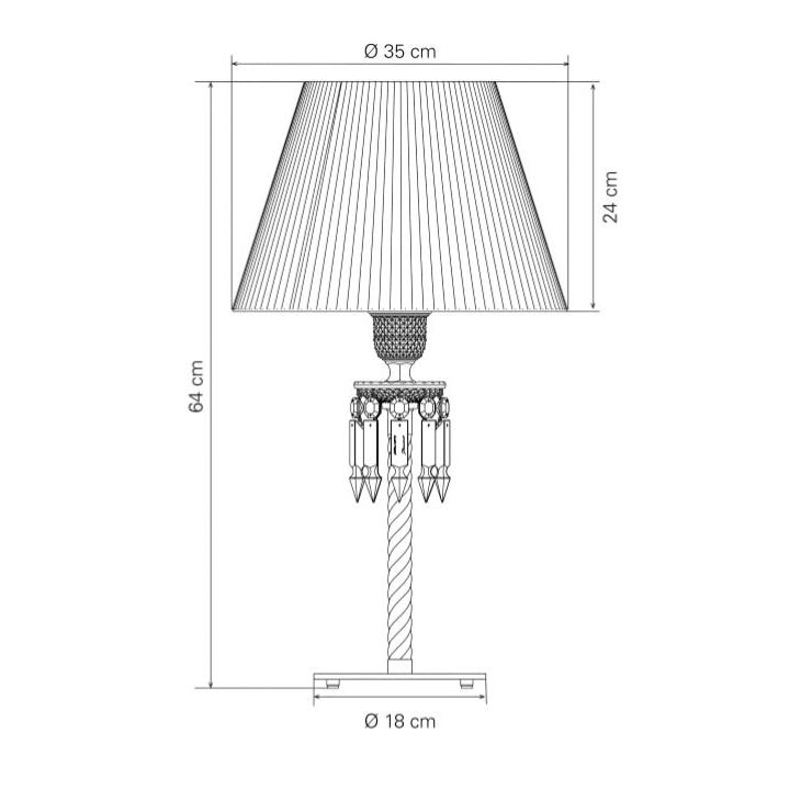 Torch Table White Shade Dimensions