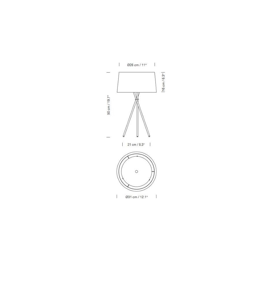 Tripode M3 Table Dimensions