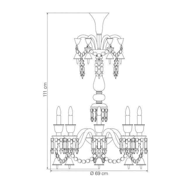 Zenith Flou Long Suspension Dimensions