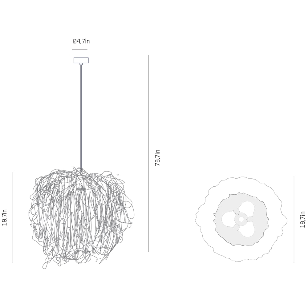 Caos Large Suspension Dimensions