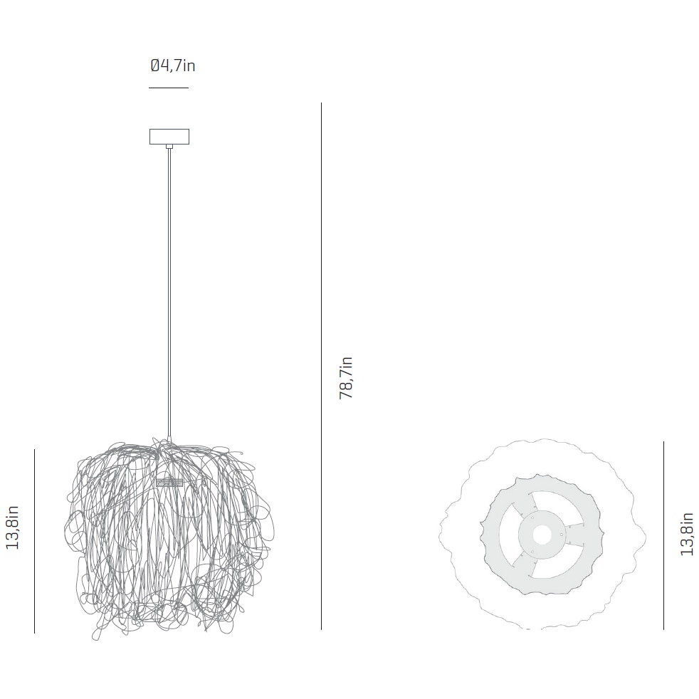 Caos Medium Suspension Dimensions