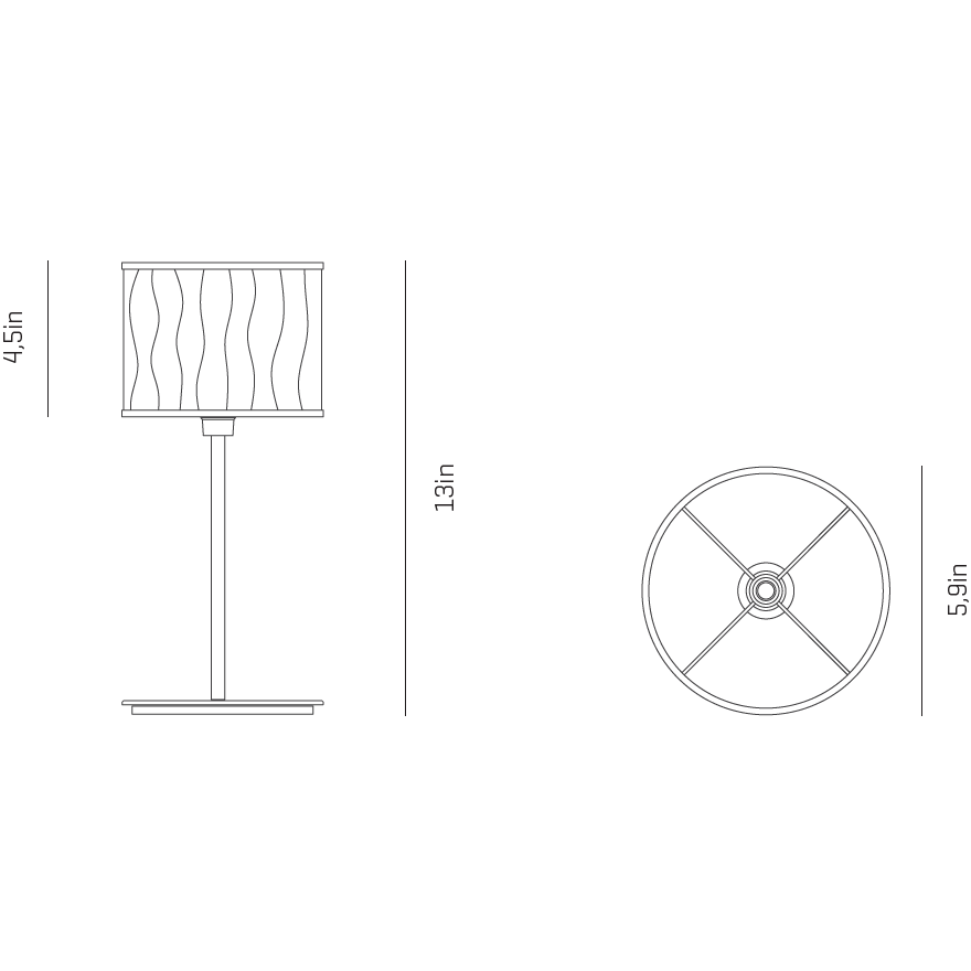 Curvas Table Dimensions