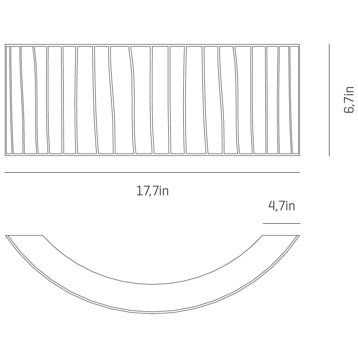 Curvas Wall Dimensions