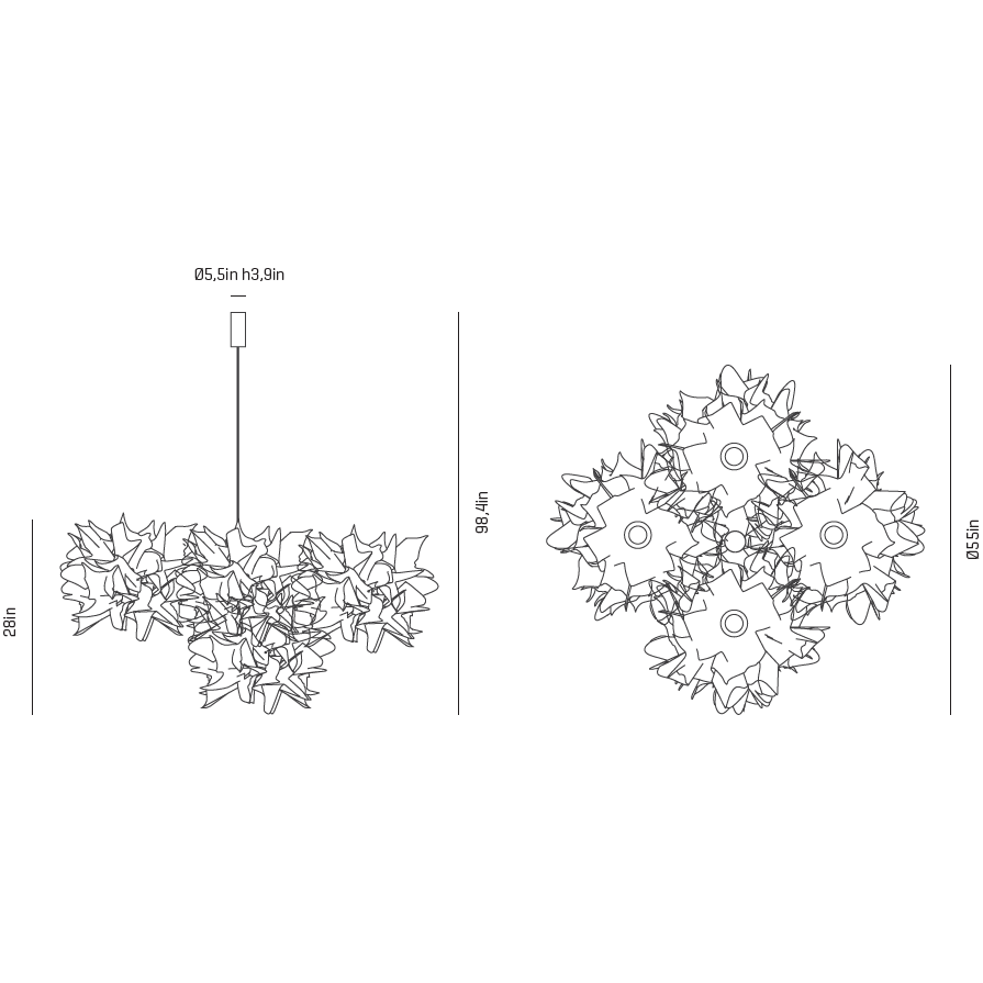 Fluo Composition Medium Suspension Dimensions