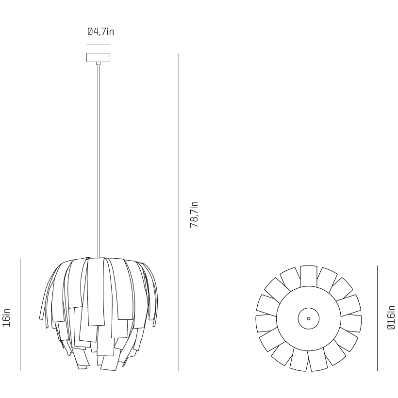 Luisa Suspension Dimensions