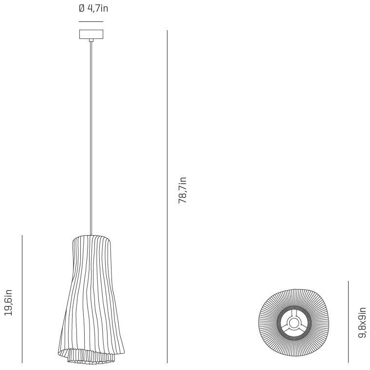 Tempo Andante Suspension Dimensions