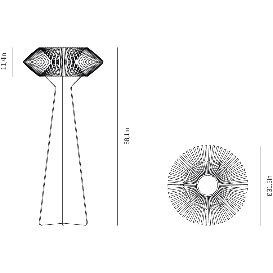 V Floor Dimensions
