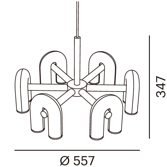 Cirkus Large Chandelier Suspension Dimensions