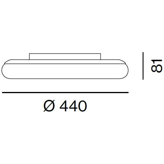 Mozzi Large Flush Mount Ceiling/Wall Dimensions