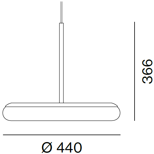 Mozzi Large Pendant Suspension Dimensions