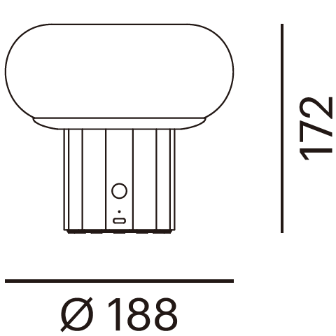 Mozzi Outdoor Portable Table Dimensions