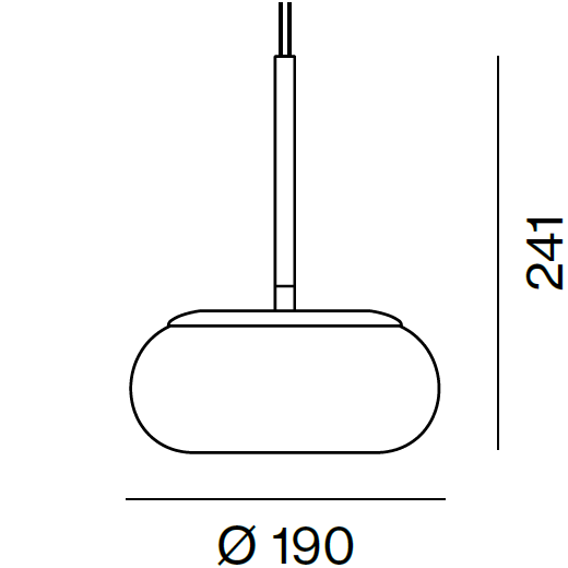 Mozzi Small Pendant Suspension Dimensions