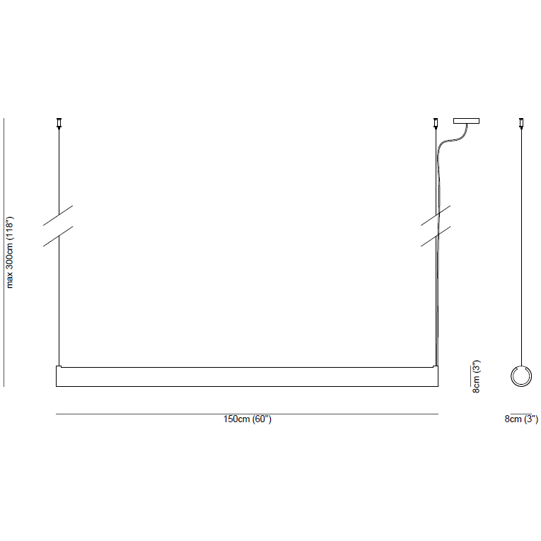 Ade Pendant Suspension Dimensions
