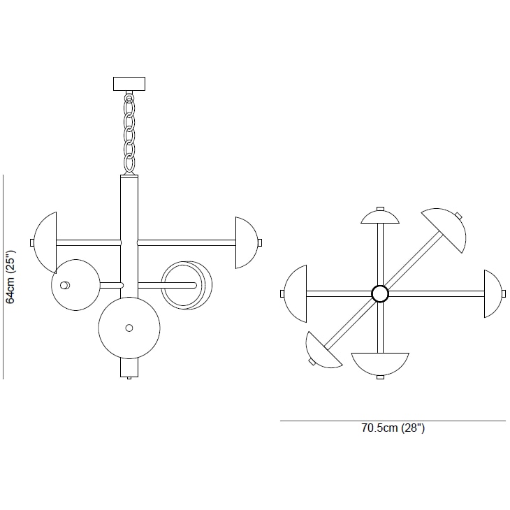 Apollo Pendant Suspension Dimensions