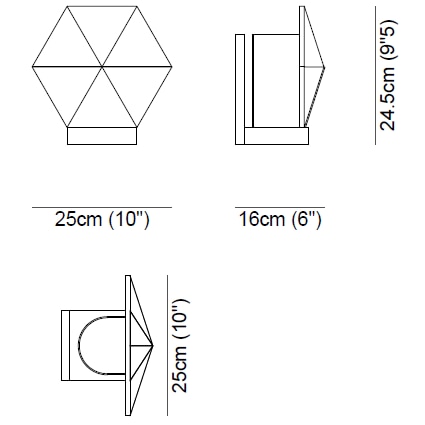Artemide Applique Wall Dimensions