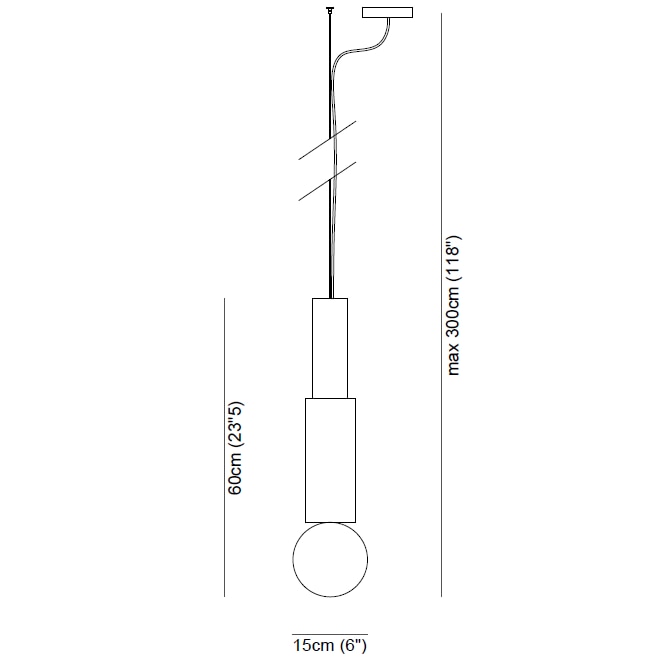 Galatea Pendant Suspension Dimensions