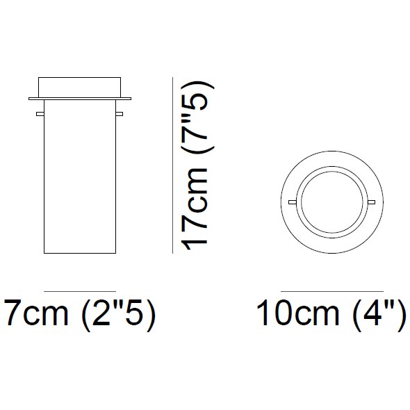 Poseidone #2 Spotlight Ceiling Dimensions