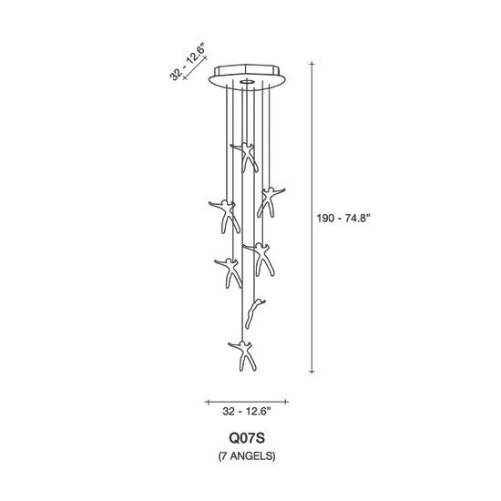 Angel Falls 7 Angels Suspension Dimensions