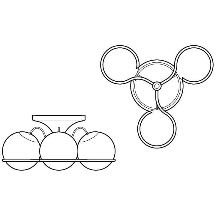 Model 2042/3 Ceiling Dimensions