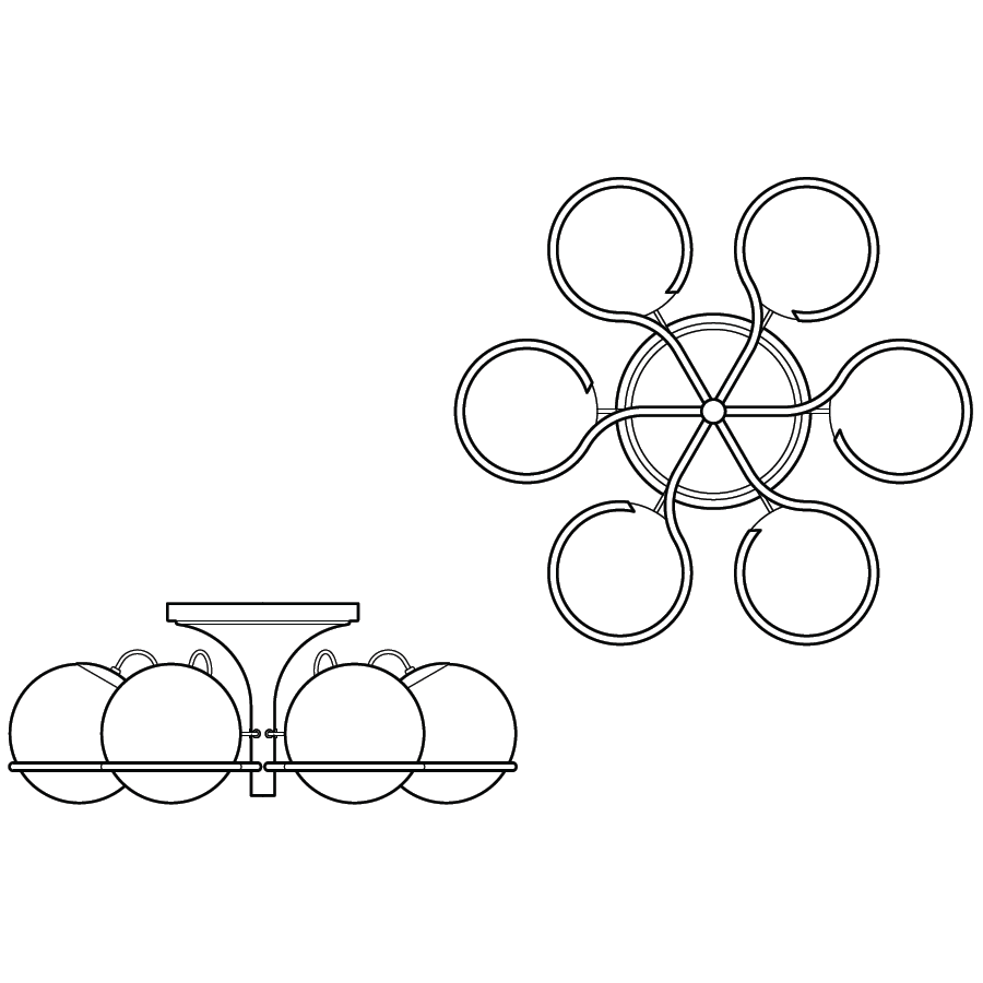 Model 2042/6 Ceiling Dimensions
