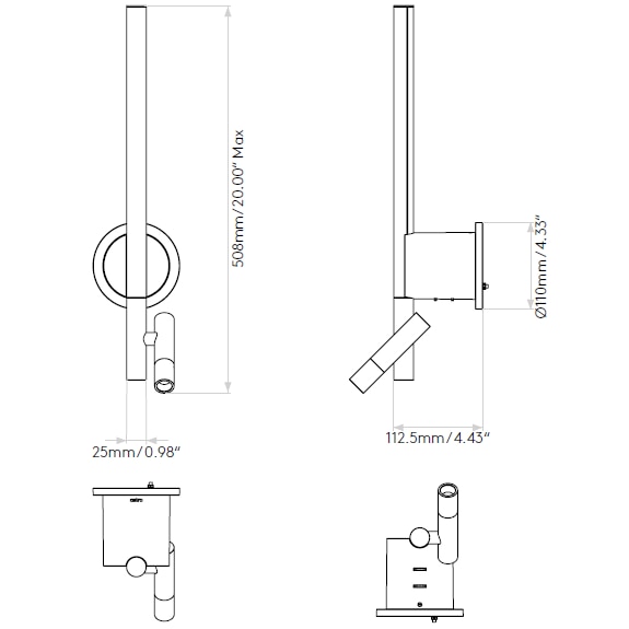 Baton Reader LED Wall Dimensions