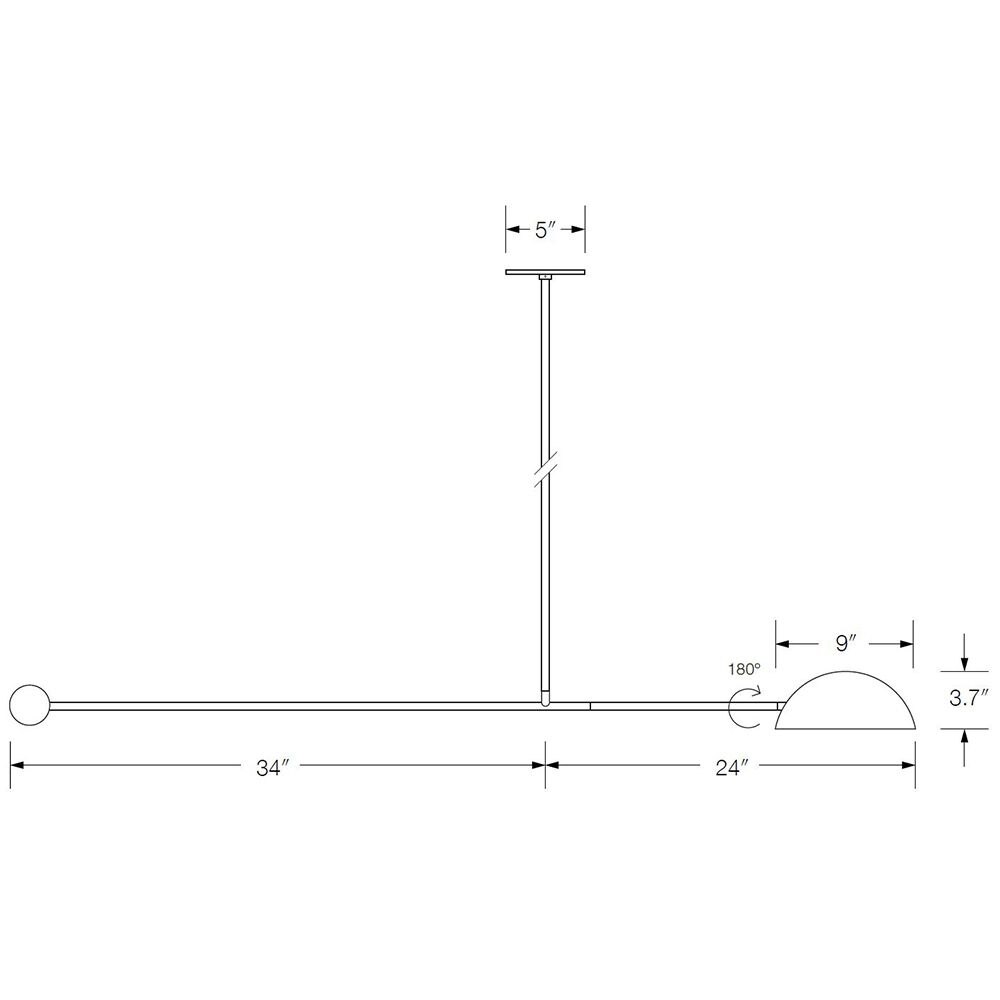 Astro Dome Light Suspension Dimensions