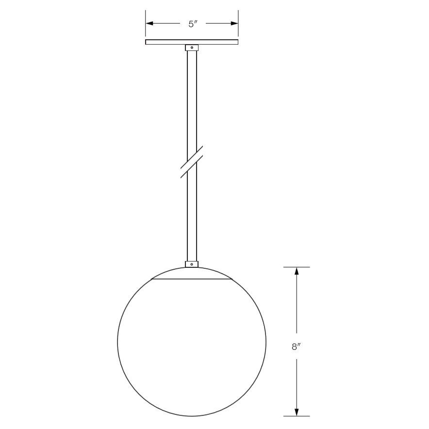 Astro Globe Light Suspension Dimensions