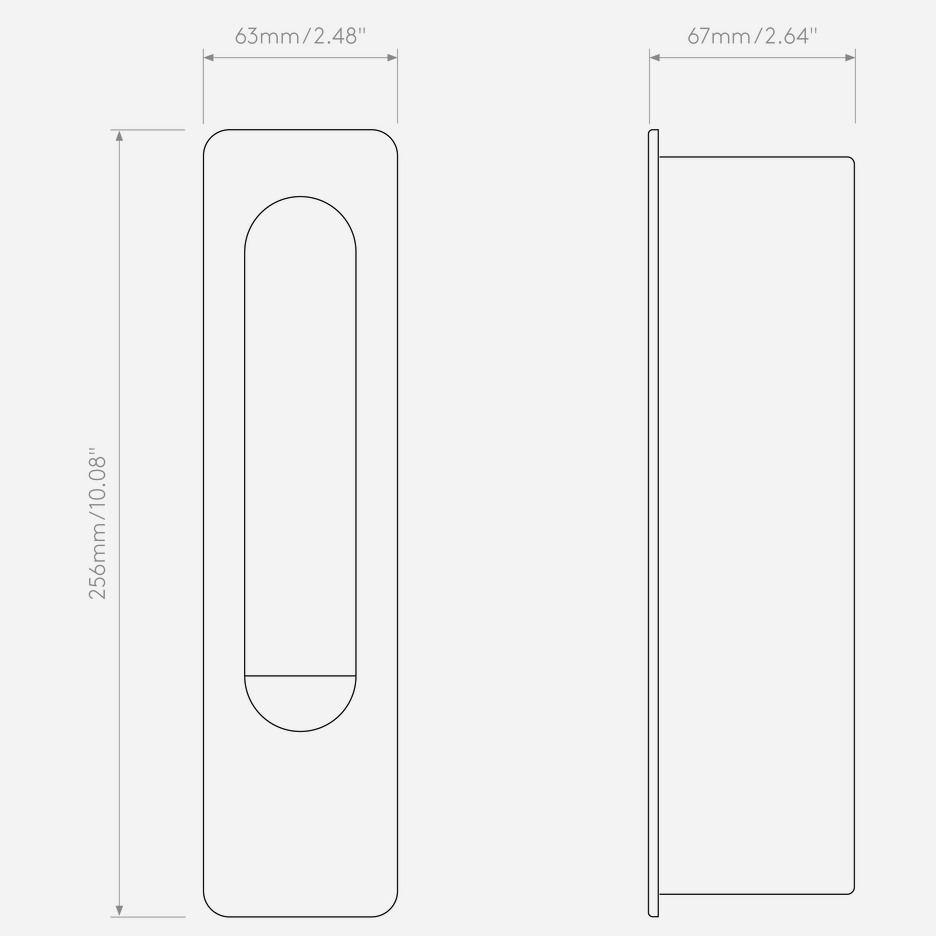 Keta Recessed Wall Dimensions