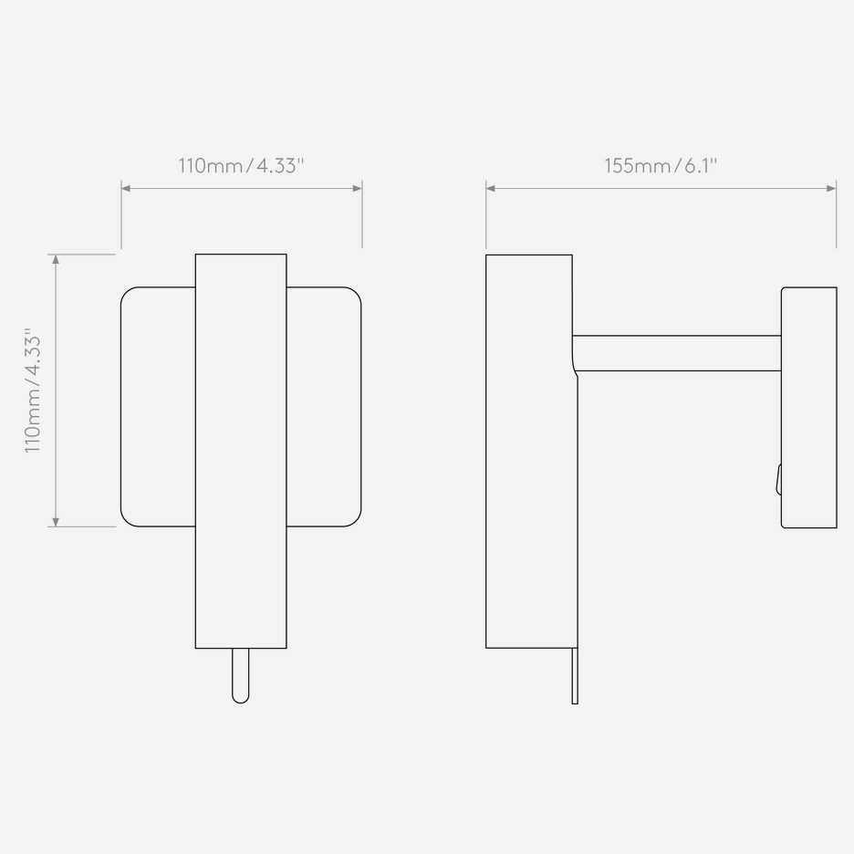 Leda Single Wall Dimensions