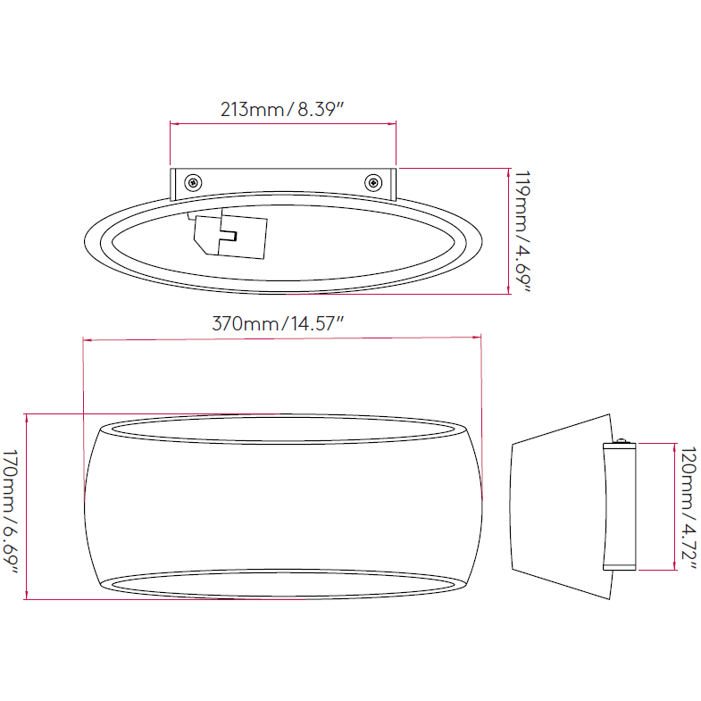 Aria 370 Wall Dimensions