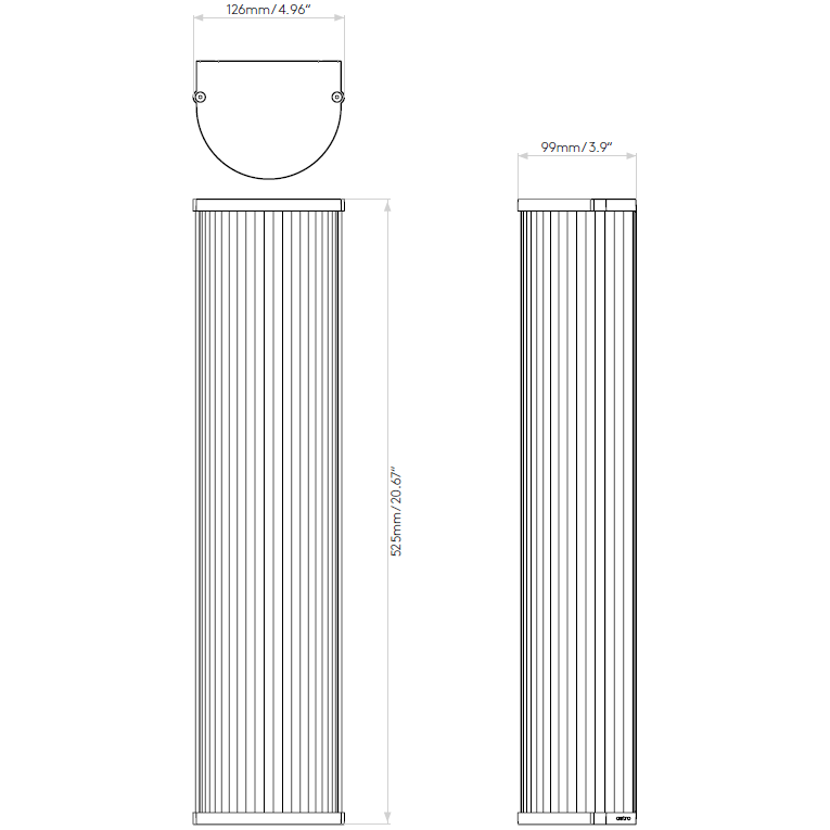 Avignon Round 525 Wall Dimensions